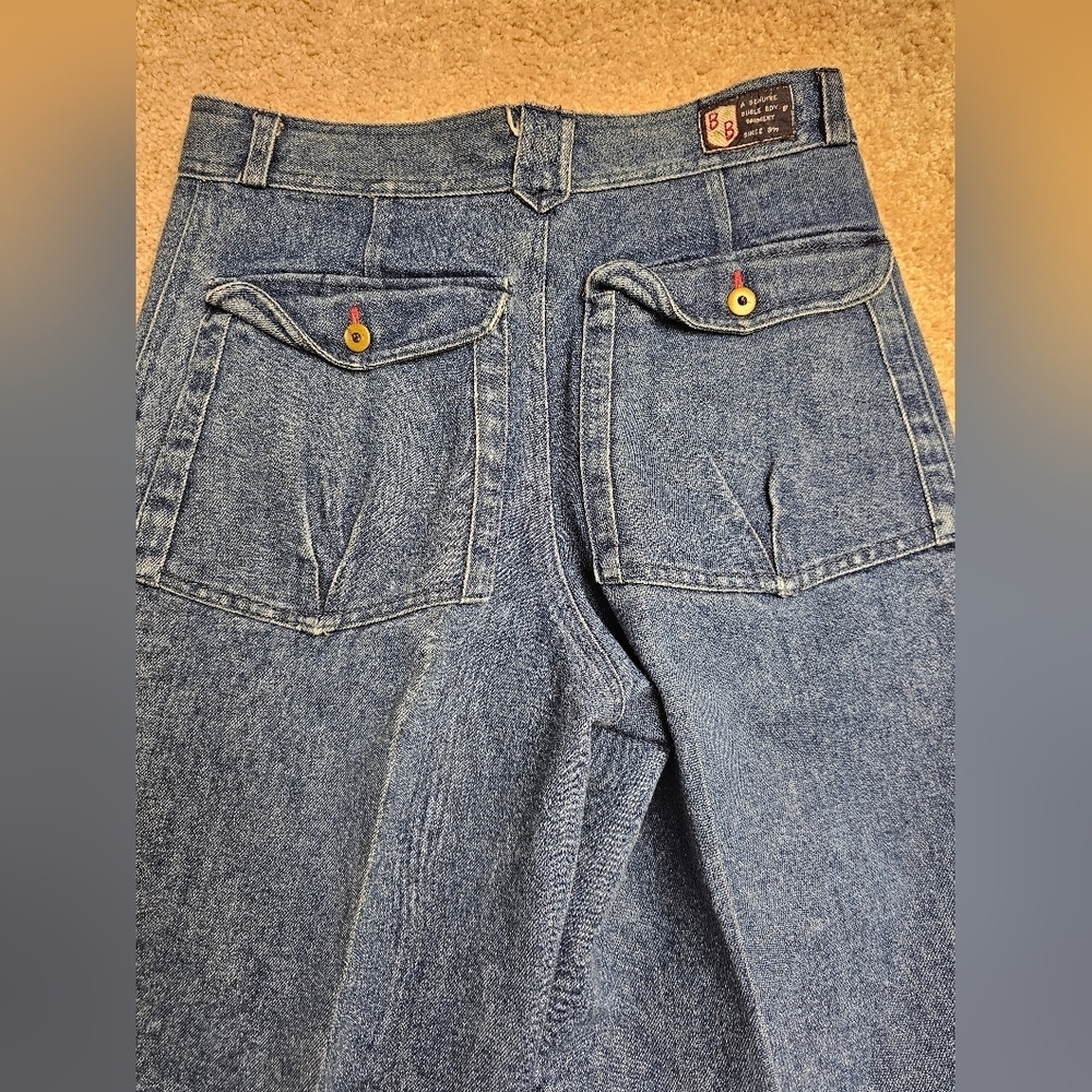 Vintage Bugle Boys Medium Wash Barrel Leg  Flap Pocket Mens‎ Jeans Size 30L - Picture 7 of 10